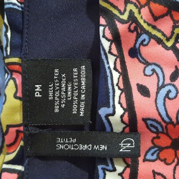 New directions cold shoulder paisley dress sz PM *P - Picture 5 of 6